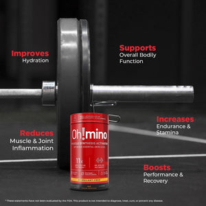 Oh!Mino Amino Acids Supplement for Protein Synthesis - Eaas Capsules for Muscle Recovery, Pre & Post Workout (30 Servings)