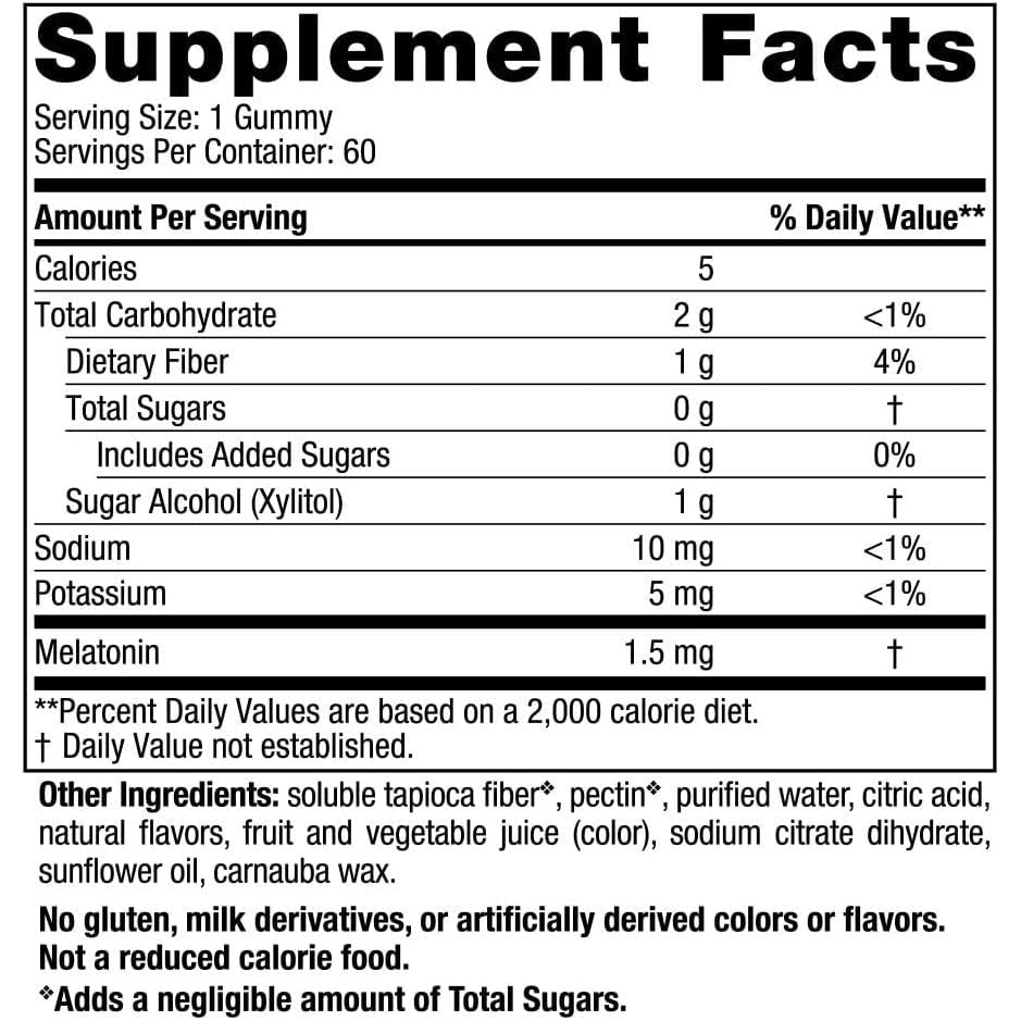 Nordic Naturals Zero Sugar Melatonin Gummies Raspberry - 60 Gummies