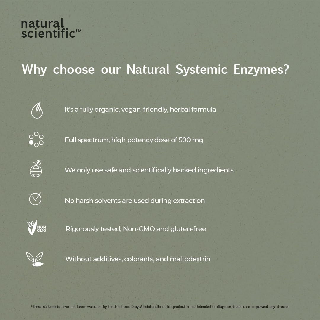 Natural Systemic Enzymes - Proteolytic Enzymes for Inflammation - 30 Capsules