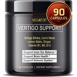 VEGATOT Vertigo Supplement *USA Made and Tested* Inner Ear Supplement for Dizziness Spinning Inner Ear Balance