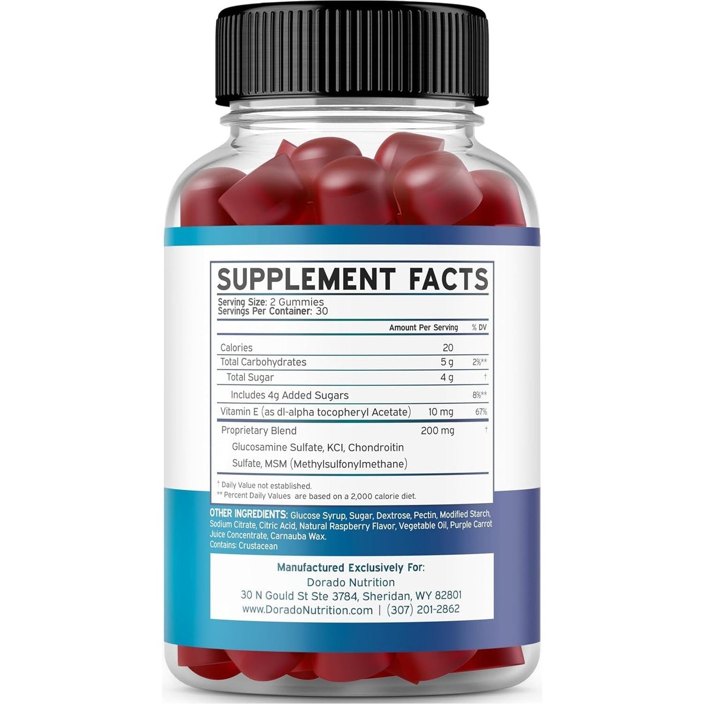 Glucosamine Chondroitin Gummies (60 Count) Joint Supplement