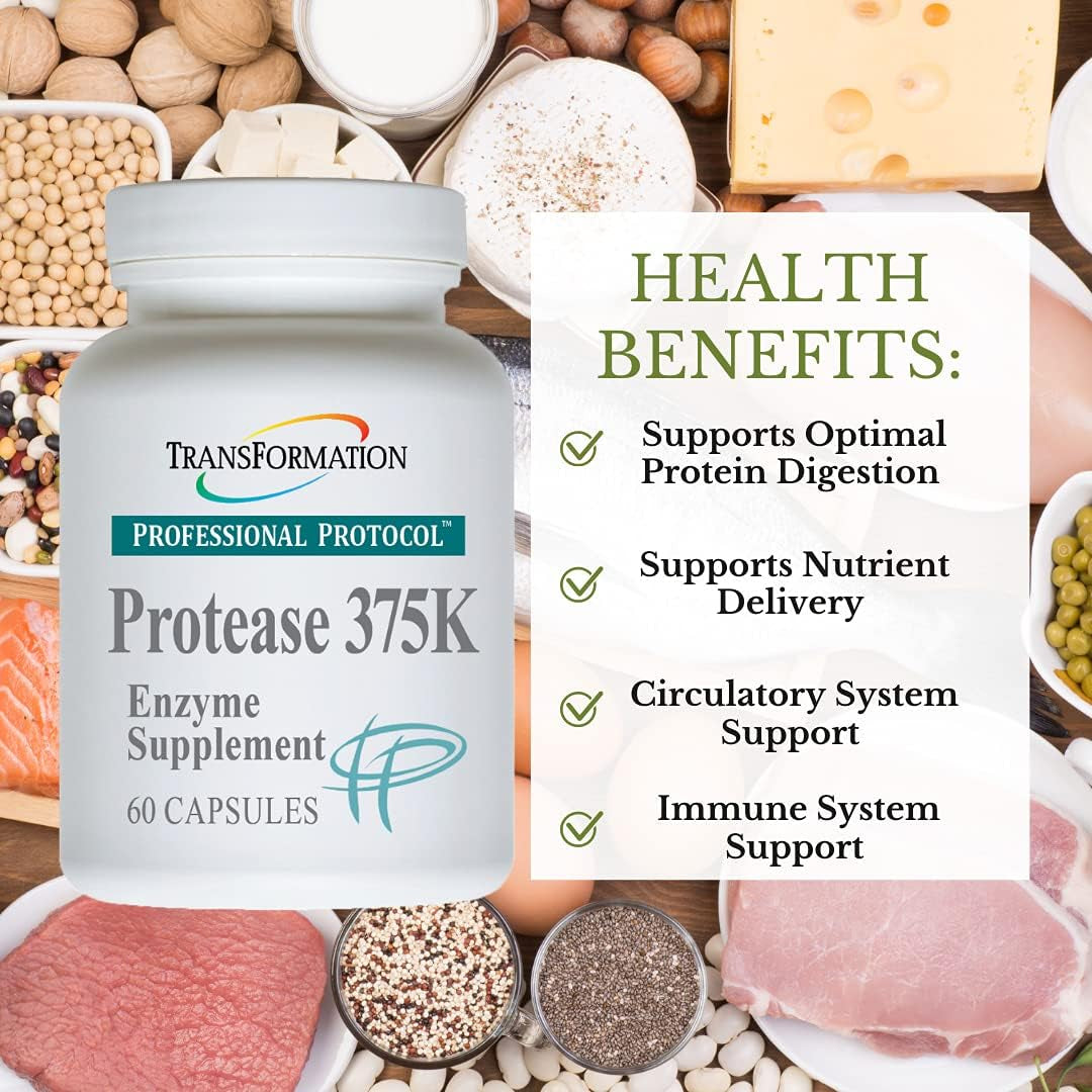 Transformation Enzymes Protease 375K Enzyme Blend Supplement 60 Capsules