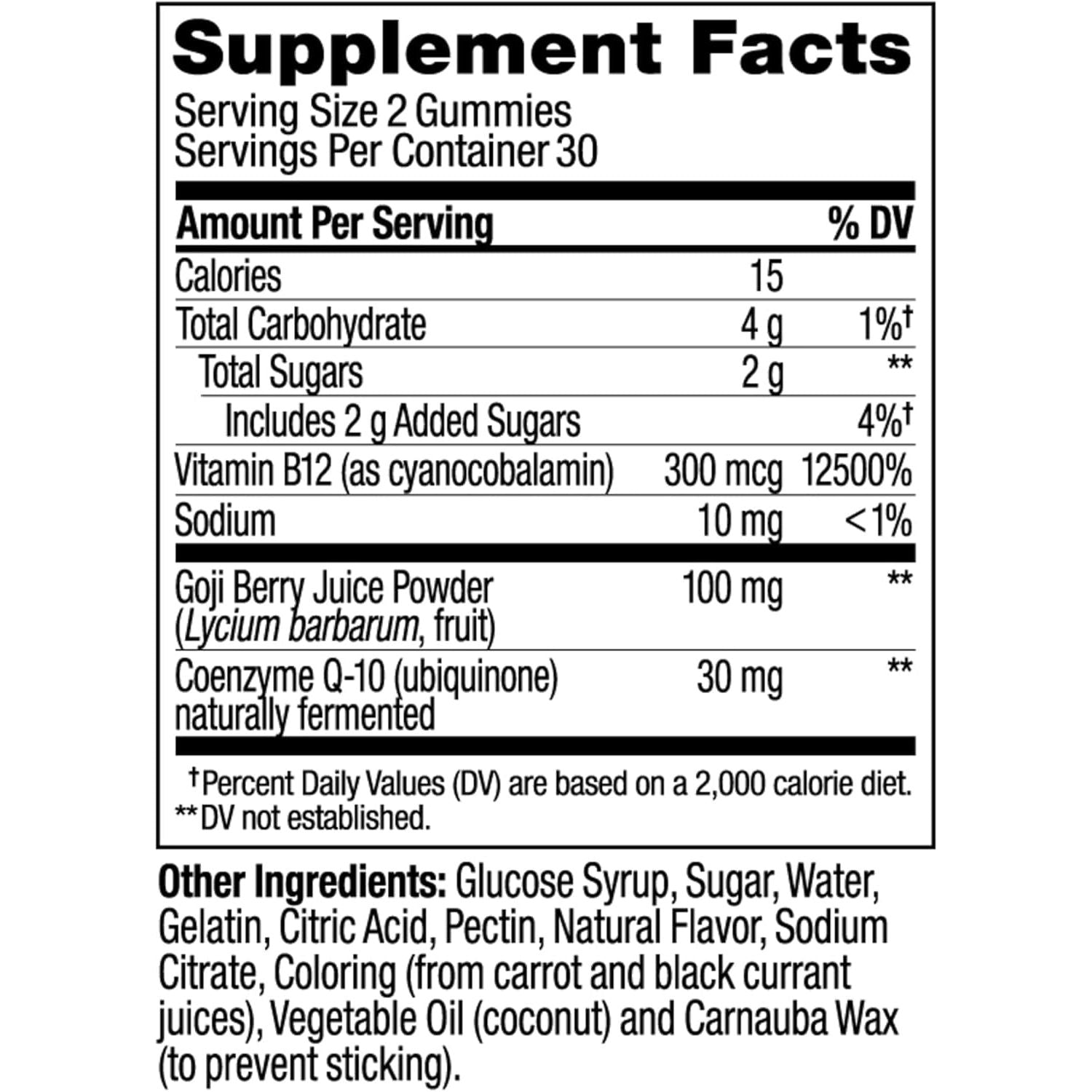 OLLY Daily Energy Gummy, Caffeine Free, Vitamin B12, Coq10, Goji Berry, Adult Chewable Supplement, Tropical Flavor - 60 Count