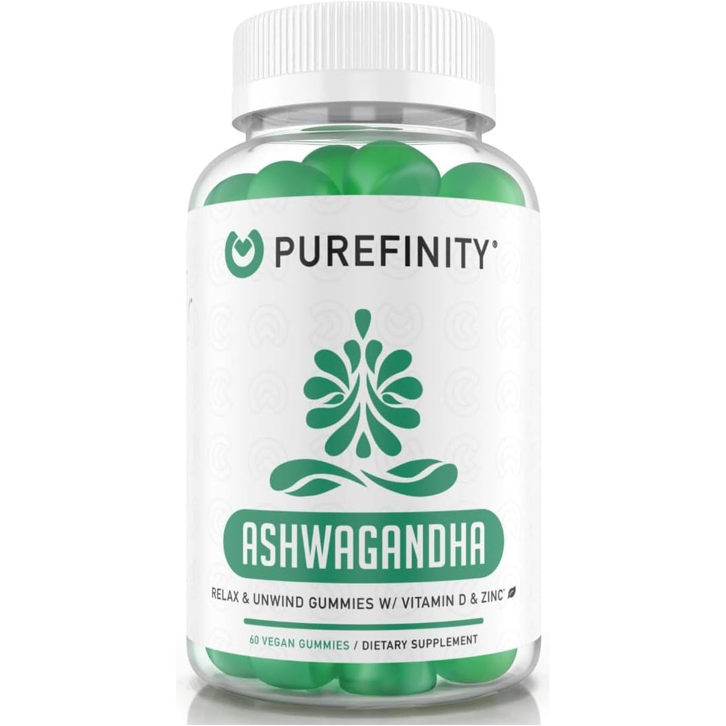 Ashwagandha Gummies with Vitamin D & Zinc – Supplement for Relaxation, Calming, and Mood Support 60 Count