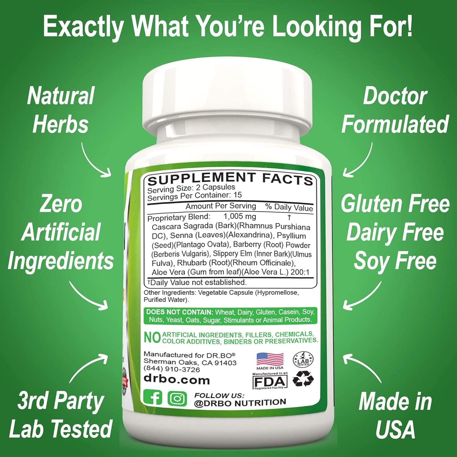 Colon Cleanse Detox Formula - Natural Bowel Cleanser Pills for Intestinal Bloating & Fast Digestive Cleansing