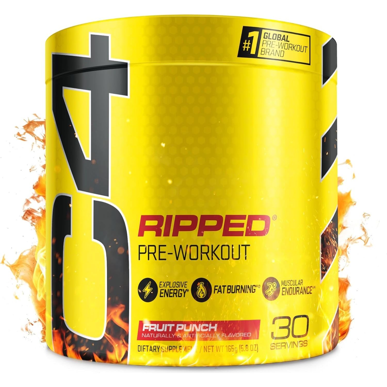 Cellucor C4 Ripped Pre Workout Powder Fruit Punch - Creatine Free + Sugar Free Preworkout - 150Mg Caffeine - 30 Servings