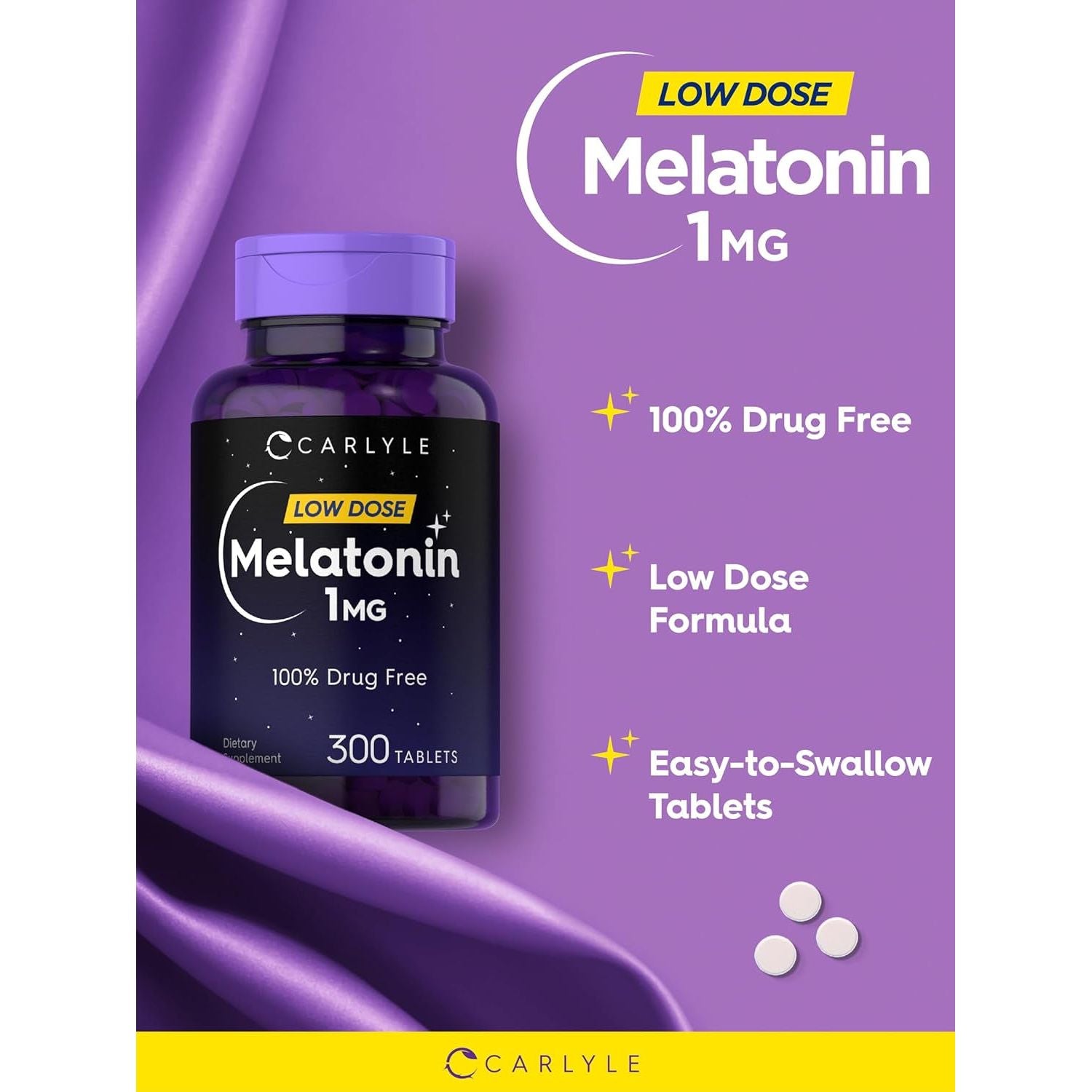 Carlyle Melatonin 1 Mg - 300 Low Dose Tablets