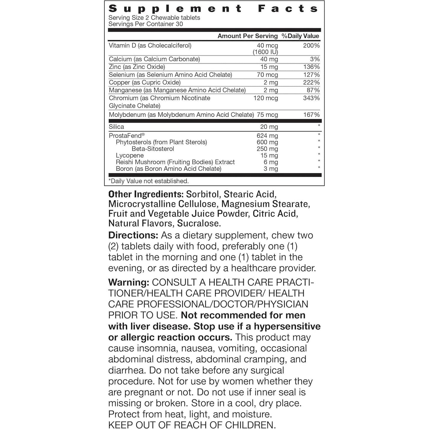 Super Beta Prostate Advanced Chewables - Prostate Support Supplement for Men'S Health (60 Chewables)