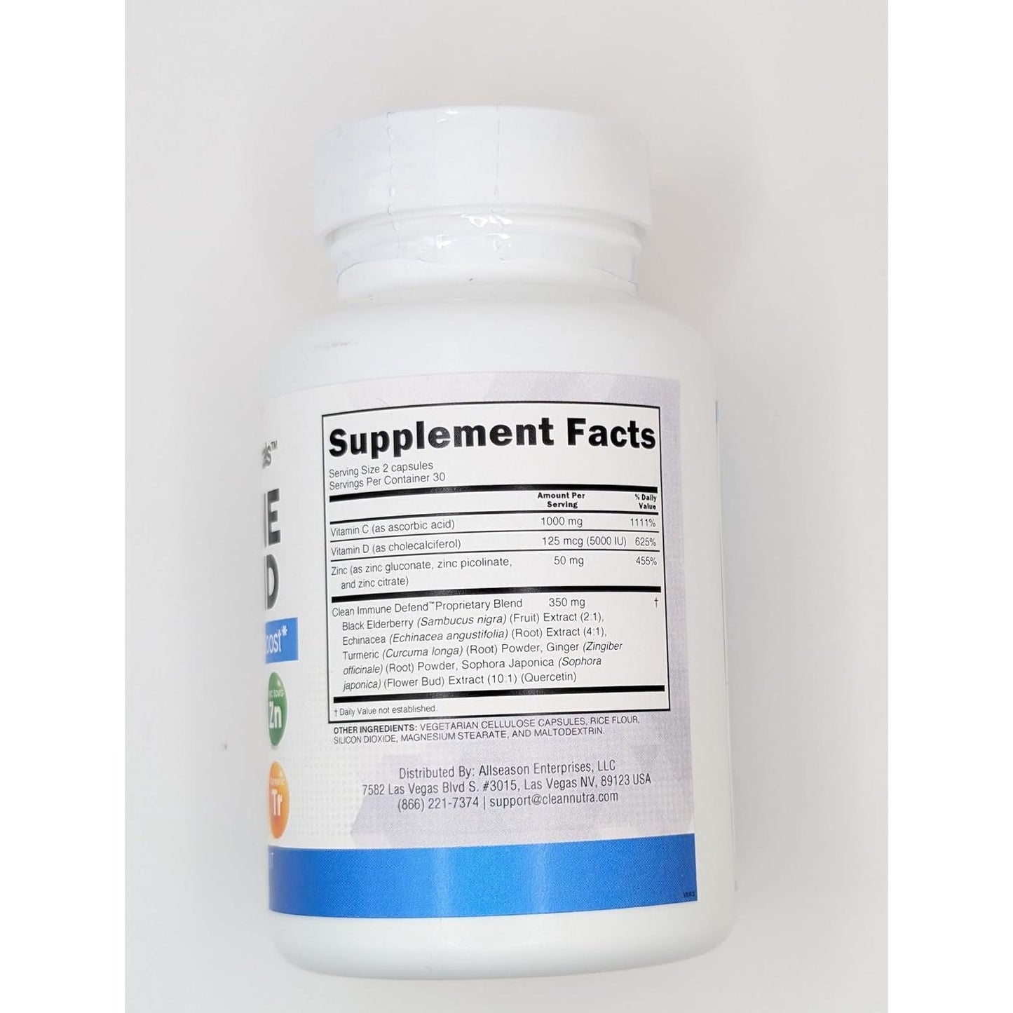 Clean Nutraceuticals Immune Defense Support Supplement - 60 Count