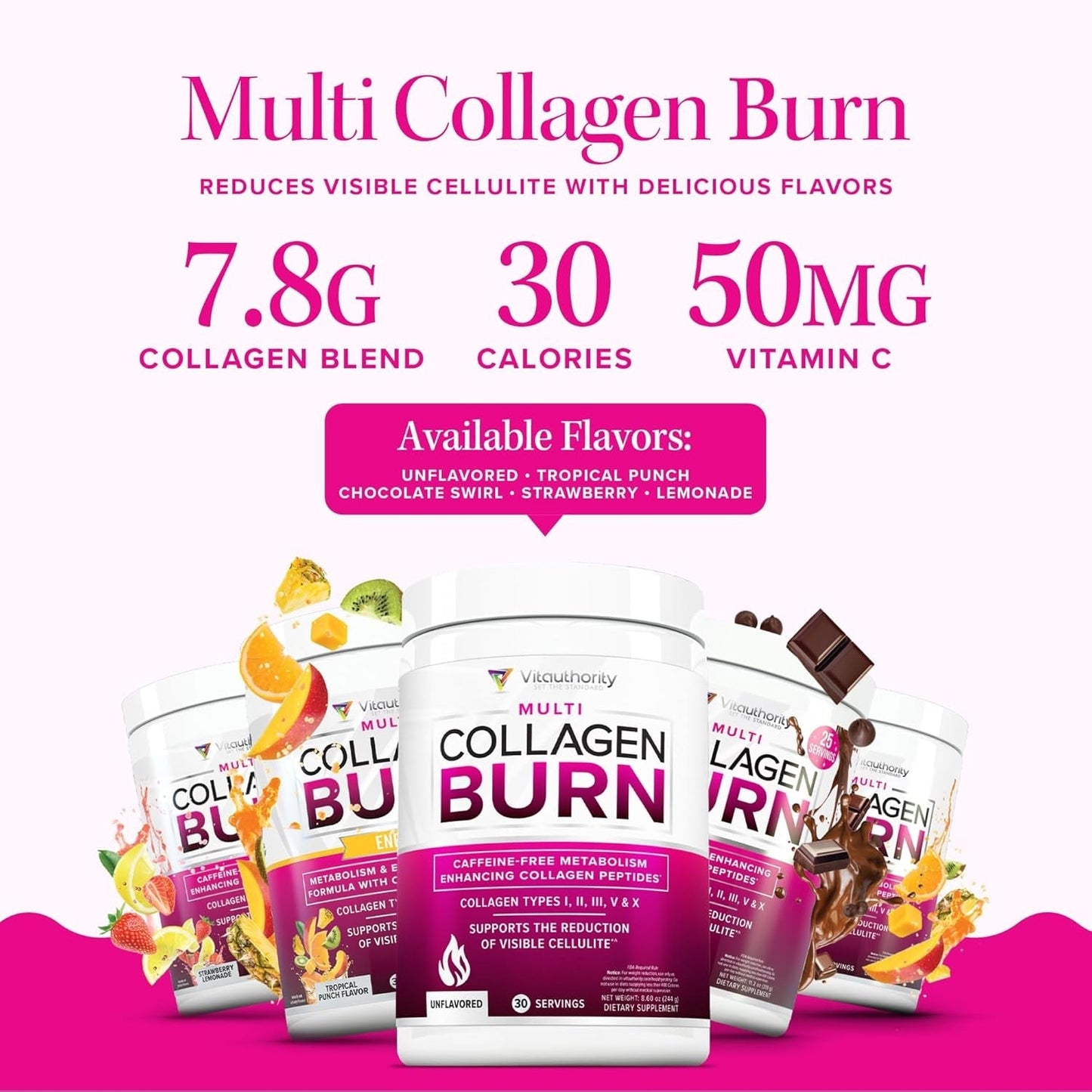 Hydrolyzed Collagen Powder for Weight Loss - Collagen Burn Ultimate Beauty Complex - Unflavored
