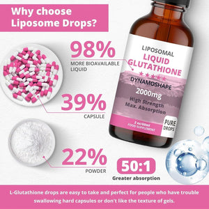 Liposomal Glutathione 2000Mg with Vitamin C - Antioxidant Supplement for Detox.