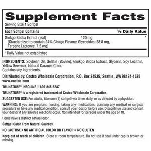 Trunature Gingko Biobla 120 Mg 340 Softgels Bundle with Weekly Pill Organizer