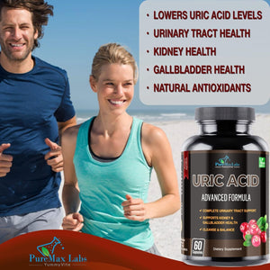 Uric Acid Advanced Formula – Kidney, Liver, Gallbladder, Urinary Tract Cleanse 60 Capsules