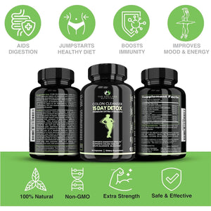 THE ENCLARE NUTRITION Colon Cleanser Detox. Premium 15 Day Fast-Acting Diet Pills