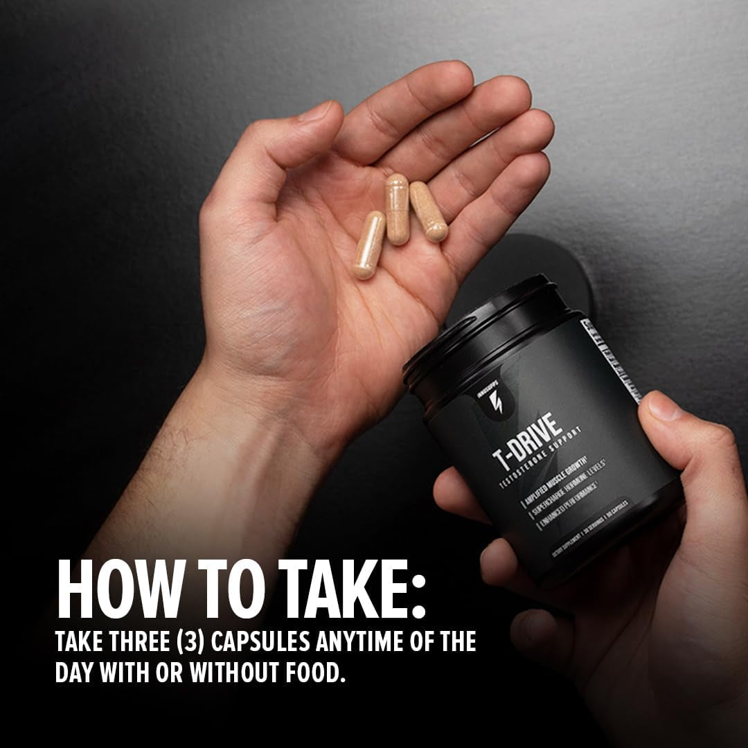 Innosupps : T-Drive | Testosterone Booster | Amplify Muscle Growth 90 Capsules