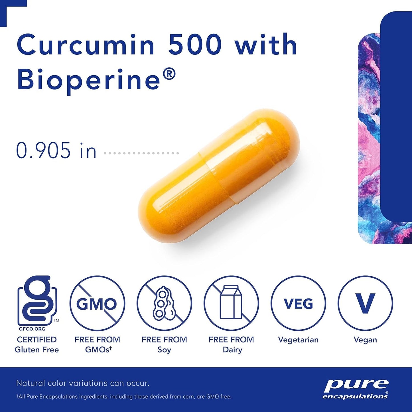 Pure Encapsulations Curcumin 500 with Bioperine to Support Joints, Tissue, Liver, Colon & Cellular Health* -120 Capsules