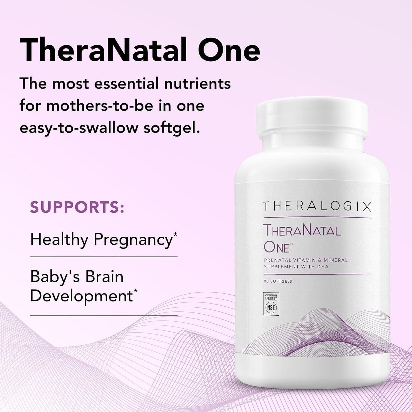 Theralogix Theranatal One Prenatal Vitamin to Support a Healthy Pregnancy - 90-Day Supply