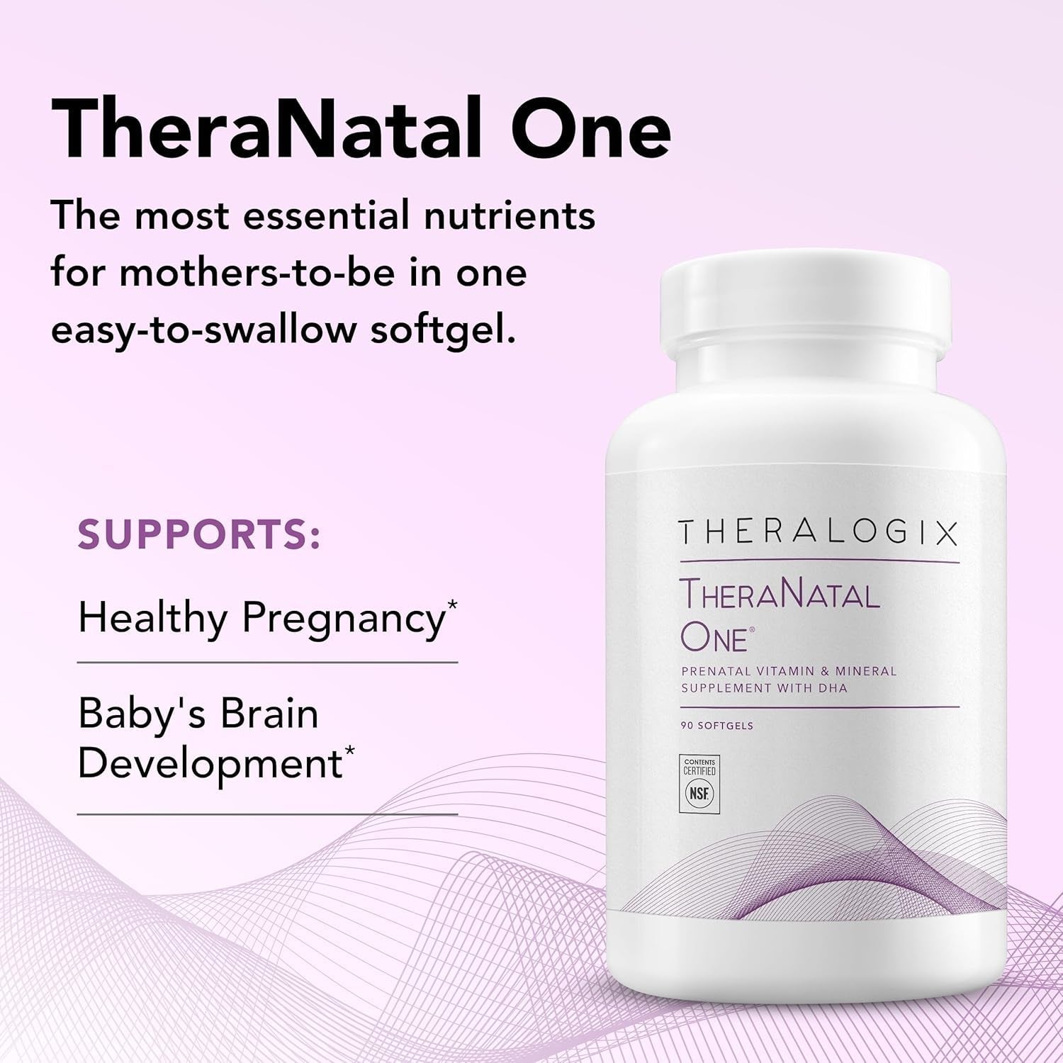 Theralogix Theranatal One Prenatal Vitamin to Support a Healthy Pregnancy - 90-Day Supply