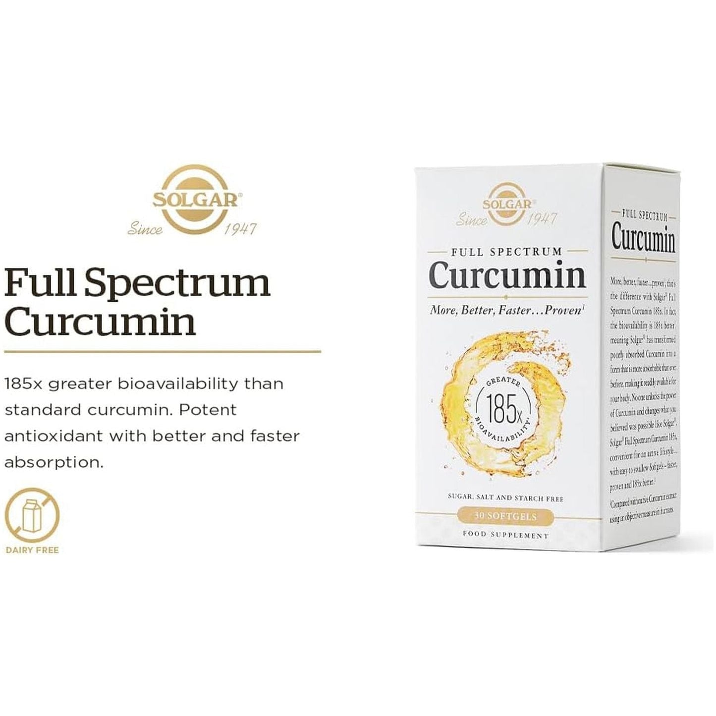 Solgar Full Spectrum Curcumin - Brain, Joint & Immune Health - 90 Licaps