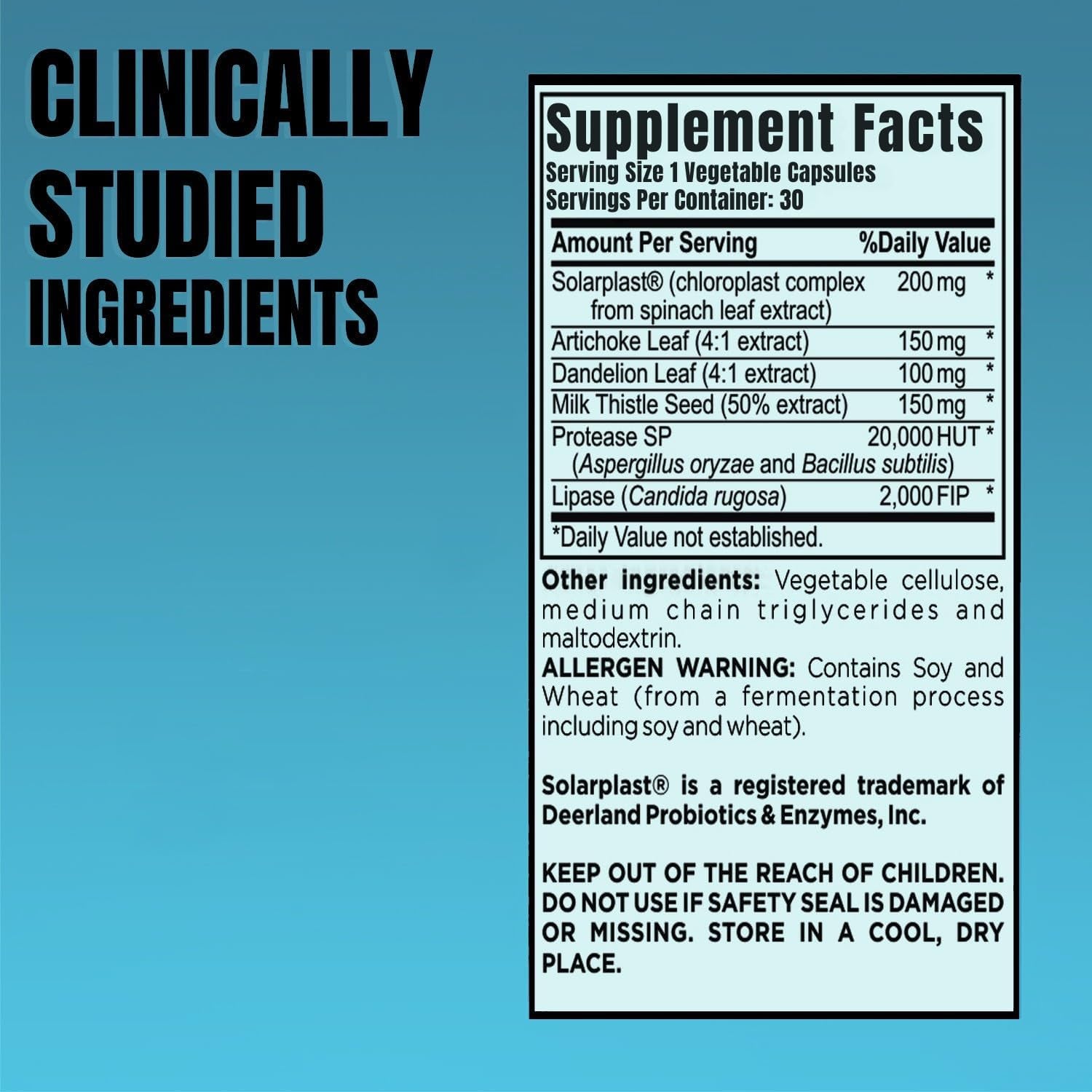 Liver Cleanse Detox and Repair - Milk Thistle Supplement for Natural Gallbladder Support, 30 Vegan Capsules