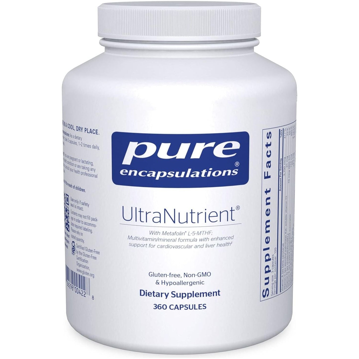 Pure Encapsulations Ultranutrient - Minerals & Multivitamins - Supports Liver & Heart Health 360 Capsules