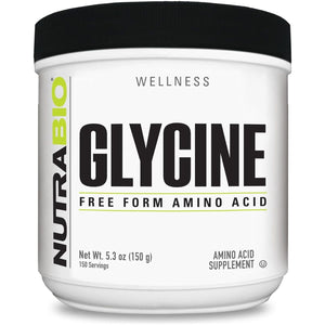 Nutrabio Glycine Powder - Free Form Amino Acid Supplement - 1000Mg, 150 Servings