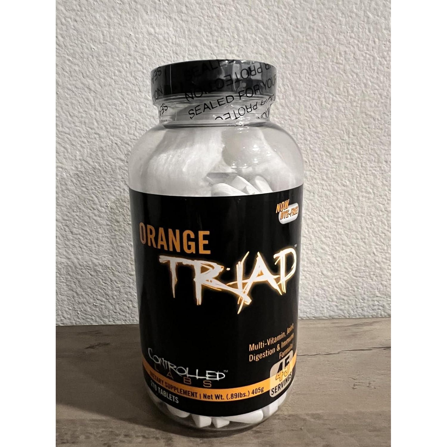 CONTROLLED LABS Orange Triad Daily Multivitamin for Workout, Digestion, Immune, and Joints, 45 Servings