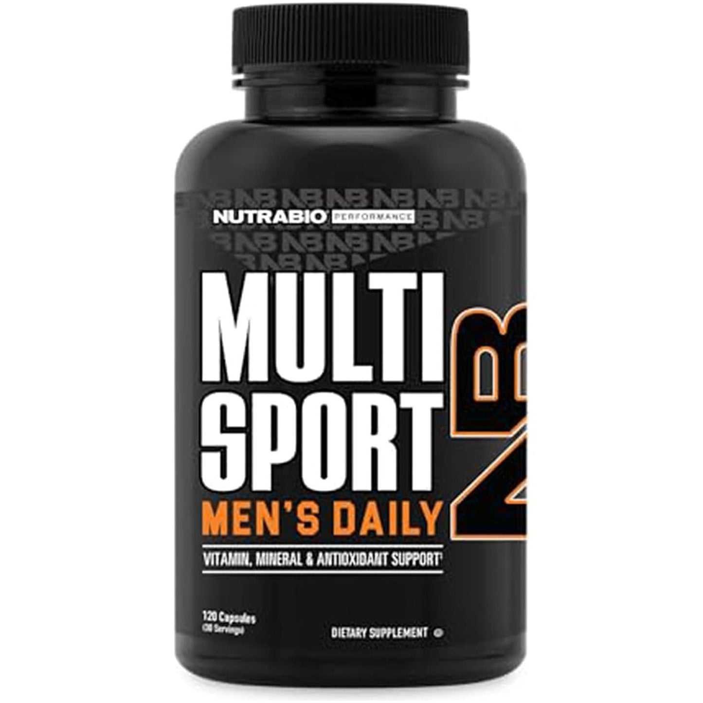 Nutrabio Multisport for Men - Multivitamin - 33 Vitamins, Minerals, Micronutrients (120 Vegetable Capsules)