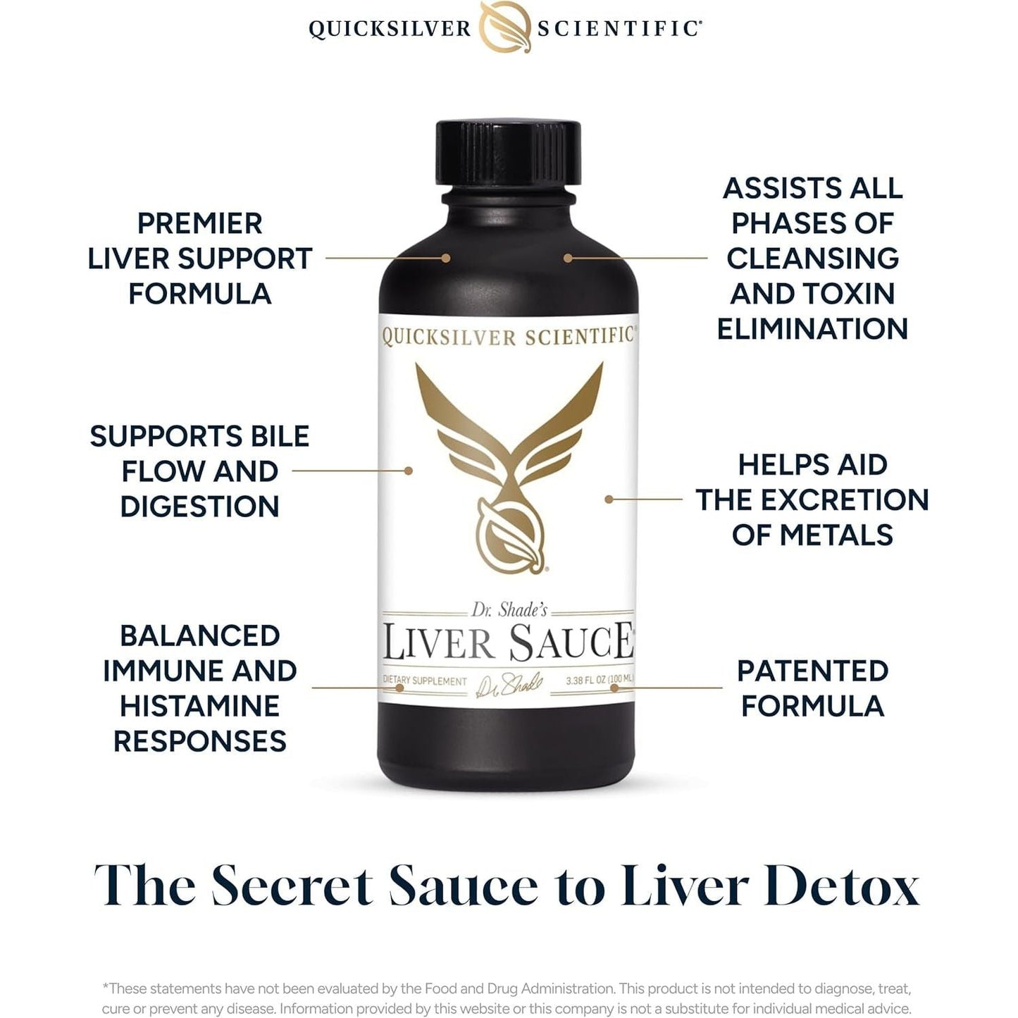 Quicksilver Scientific Liver Sauce - Liposomal Liver Detox - Supports Bile & Toxin Momentum (100 Ml / 3.38 Oz)