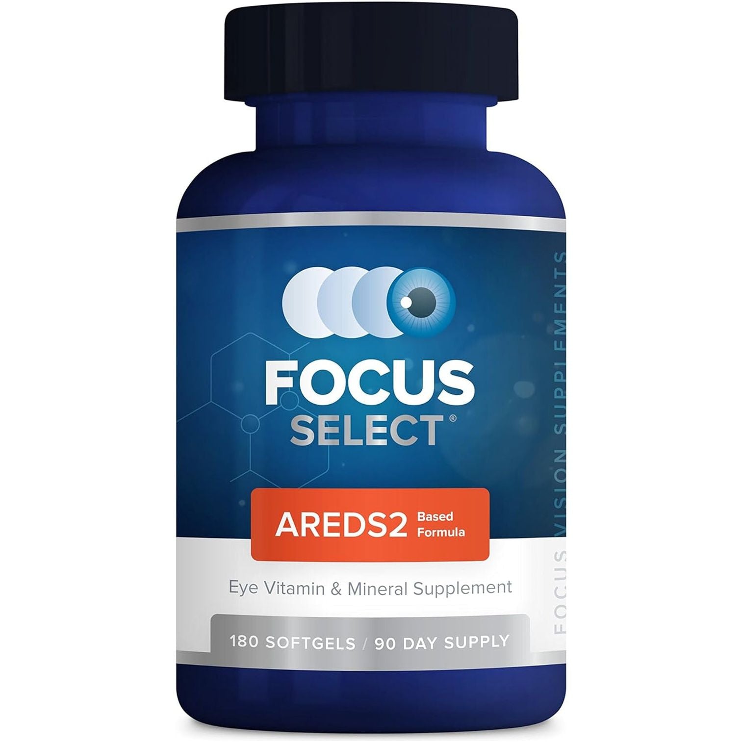 Focus Select AREDS2 Based Eye Vitamin-Mineral Supplement (180 Count. 90 Day Supply)
