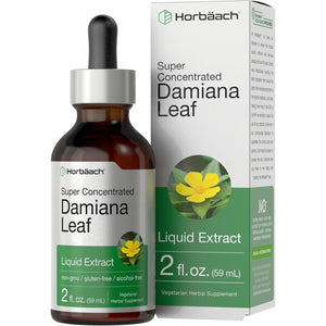 Horbäach Damiana Leaf Herb Tincture | 2 Fl Oz | Vegetarian, Non-Gmo & Gluten Free Herbal Supplement