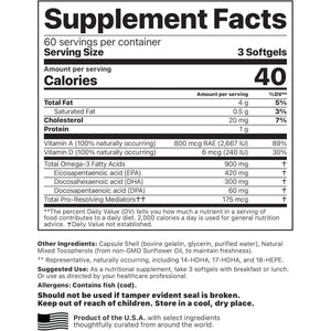 Jigsaw Health Alaskan Cod Liver Oil | 900 Mg Omega-3S with EPA, DHA, and DPA 60 Servings