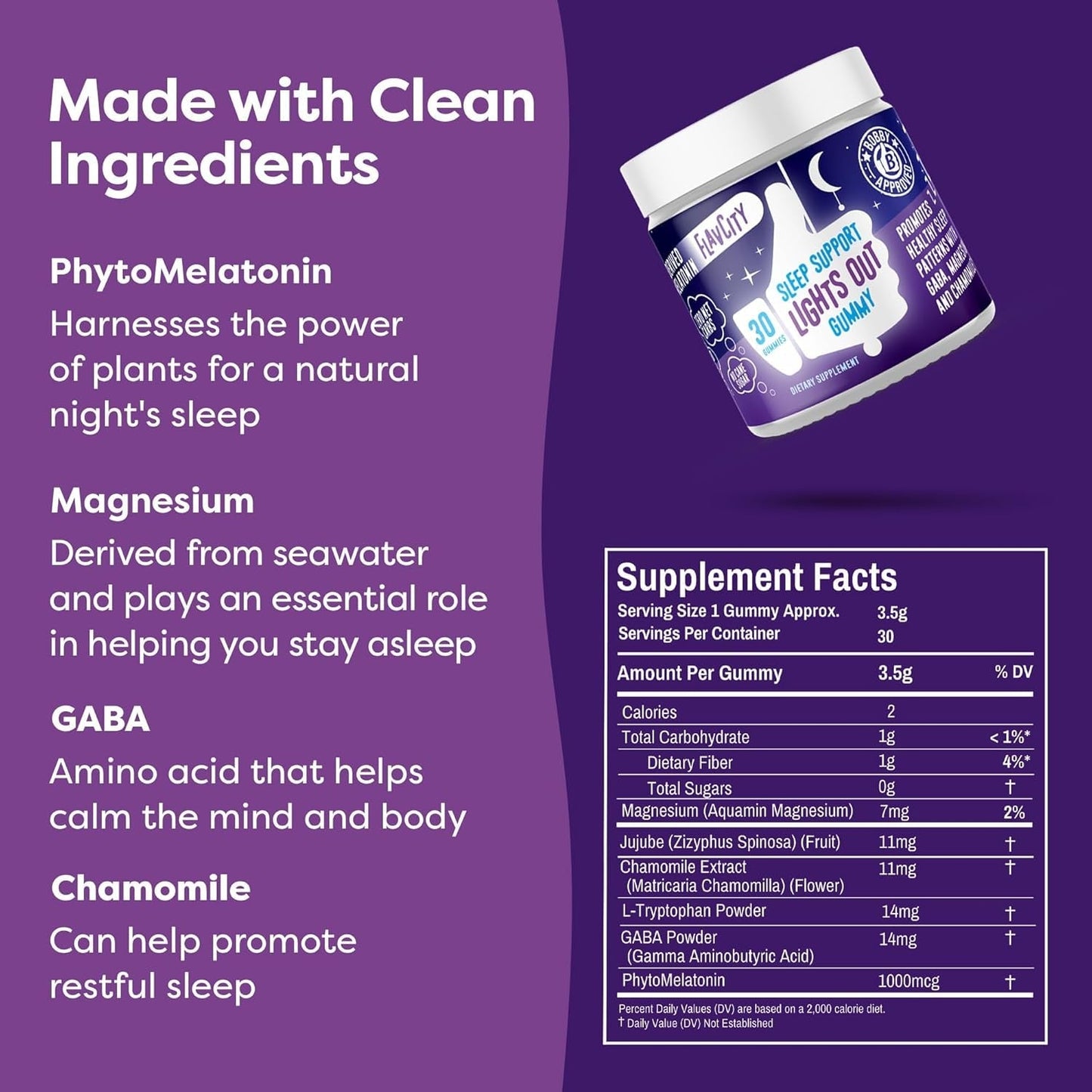 Flavcity Melatonin Sleep Gummies for Adults 30-Day Supply