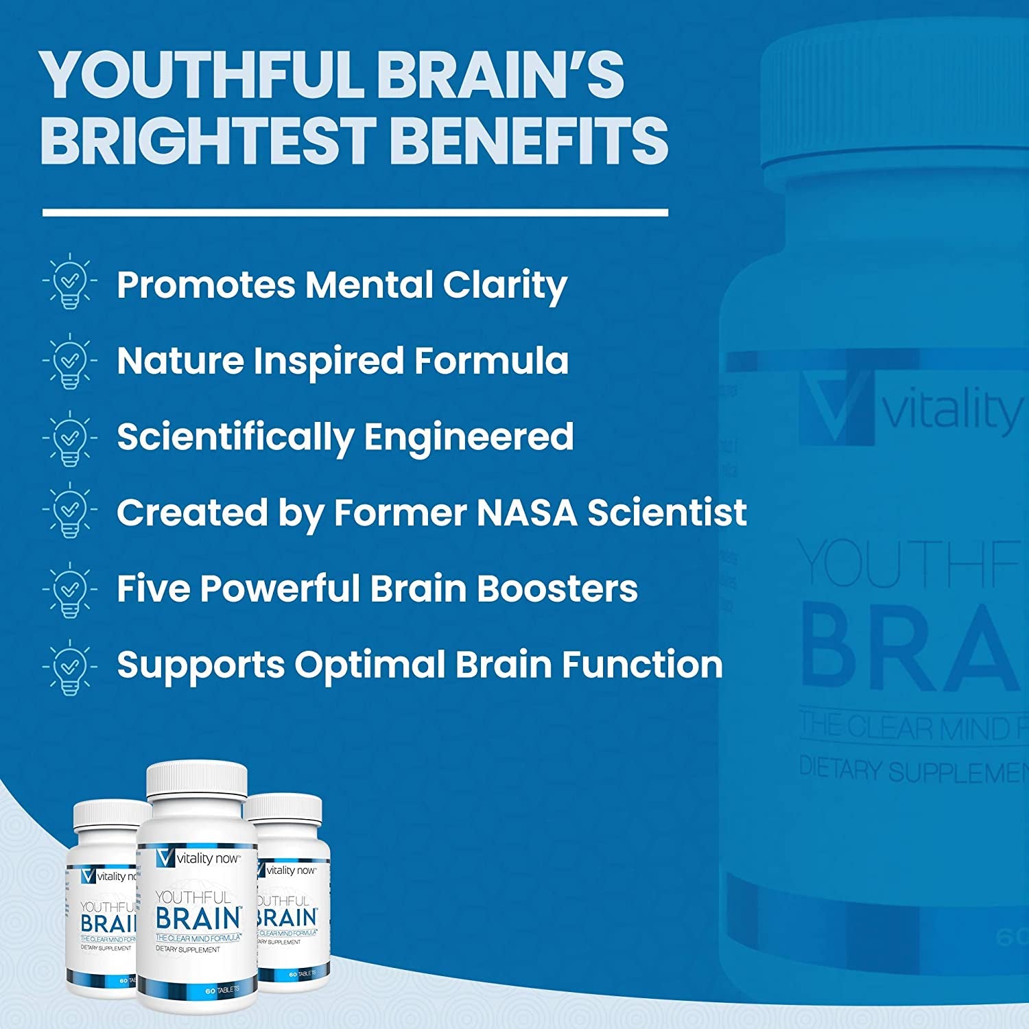 Youthful Brain | Memory & Brain Health Support Supplement - 30-Day Supply (60 Count)