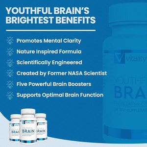 Youthful Brain | Memory & Brain Health Support Supplement - 30-Day Supply (60 Count)