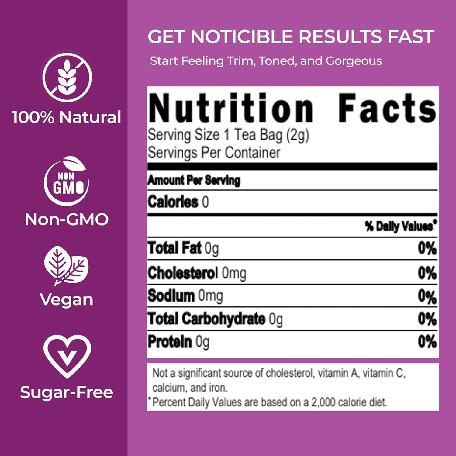 Bikini Body Slimming Detox Tea - Laxative-Free Colon Cleanse Tea to Support a Healthy Weight (30 Count)