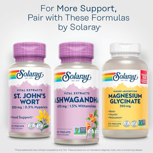 SOLARAY Vital Extracts Ashwagandha 470 Mg - 60 Servings
