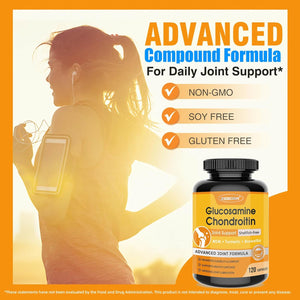 ZEBORA Glucosamine Chondroitin Joint Support Supplement, 120 Capsules