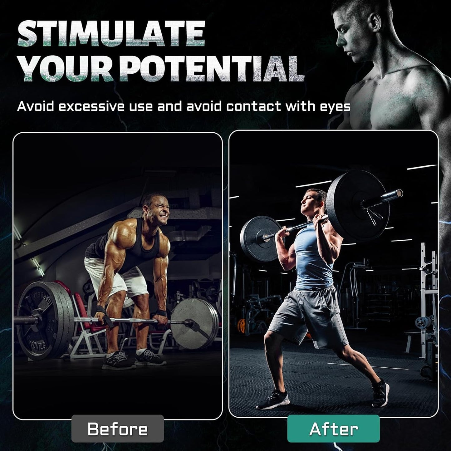 Smelling Salts, Powerful Ammonia Inhalant for Athletes in Powerlifting, Hockey, Football, Weight Lifting,1.89Oz