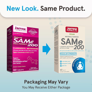 Jarrow Formulas® Same 200 Mg, Supports Joint Health, Liver Function, Brain Metabolism, 60 Tablets