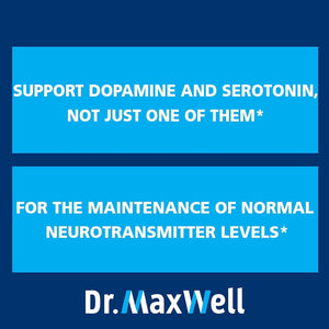 Serotonin and Dopamine Supplements - Helps Maintain Normal Neurotransmitter Levels 60 Capsules