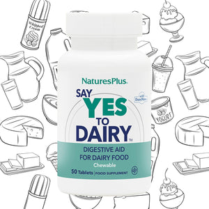 NaturesPlus Say Yes to Dairy - Maximum Strength Digestive Aid, Lactose Intolerance Relief  (50 Servings)