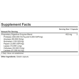 ANDREW LESSMAN Digest Assure - Comprehensive Blend of Powerful Natural Enzymes to Support and Enhance Digestive Health 60 Capsules