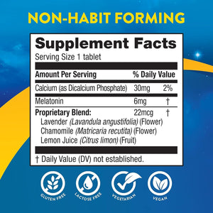 Midnite Extended Release Medium Dose 6 Mg Melatonin Sleep Aid 30 Tablets