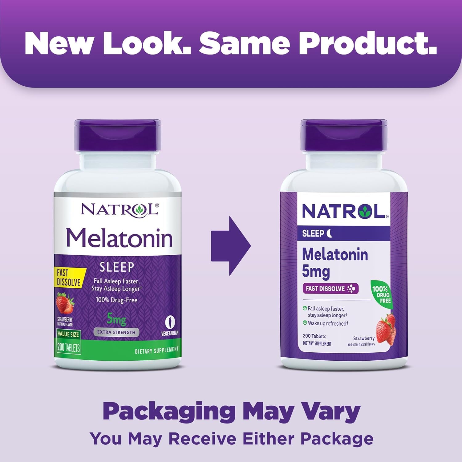 Natrol Fast Dissolve Melatonin 5 Mg, for Restful Sleep, Sleep Support for Adults, 200 Tablets