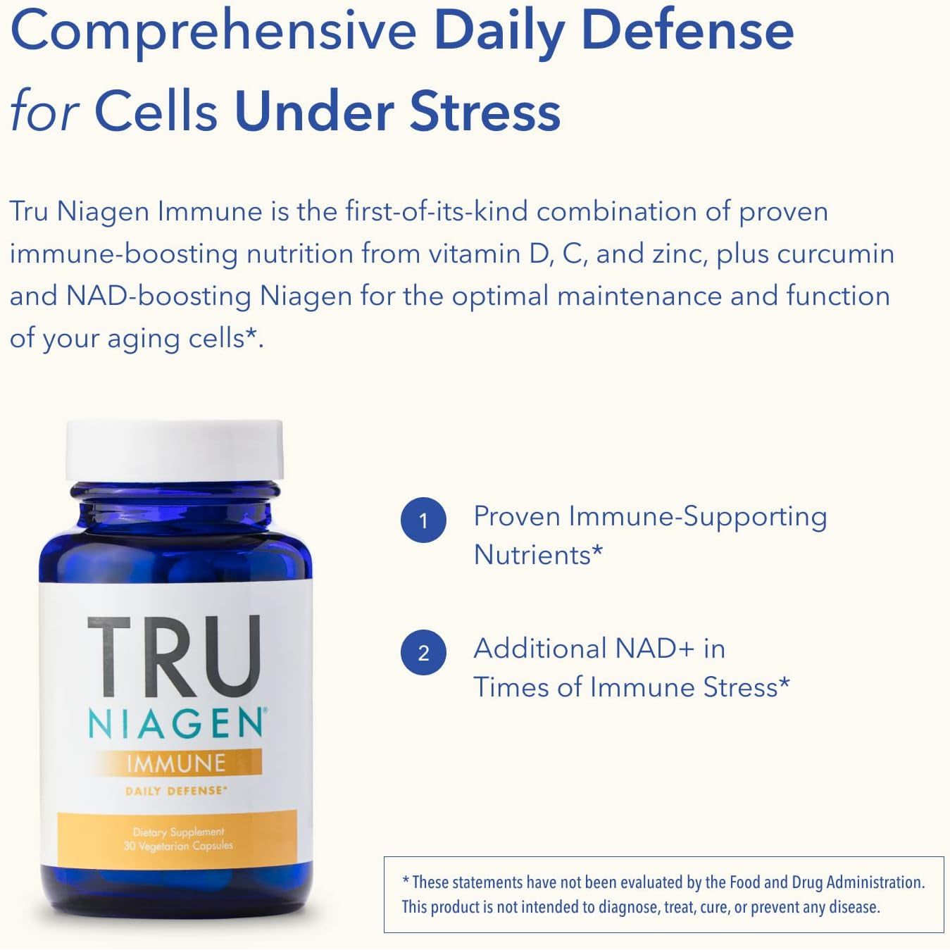 TRU NIAGEN Immune Support Supplement - Daily Defense - 150Mg 30Ct