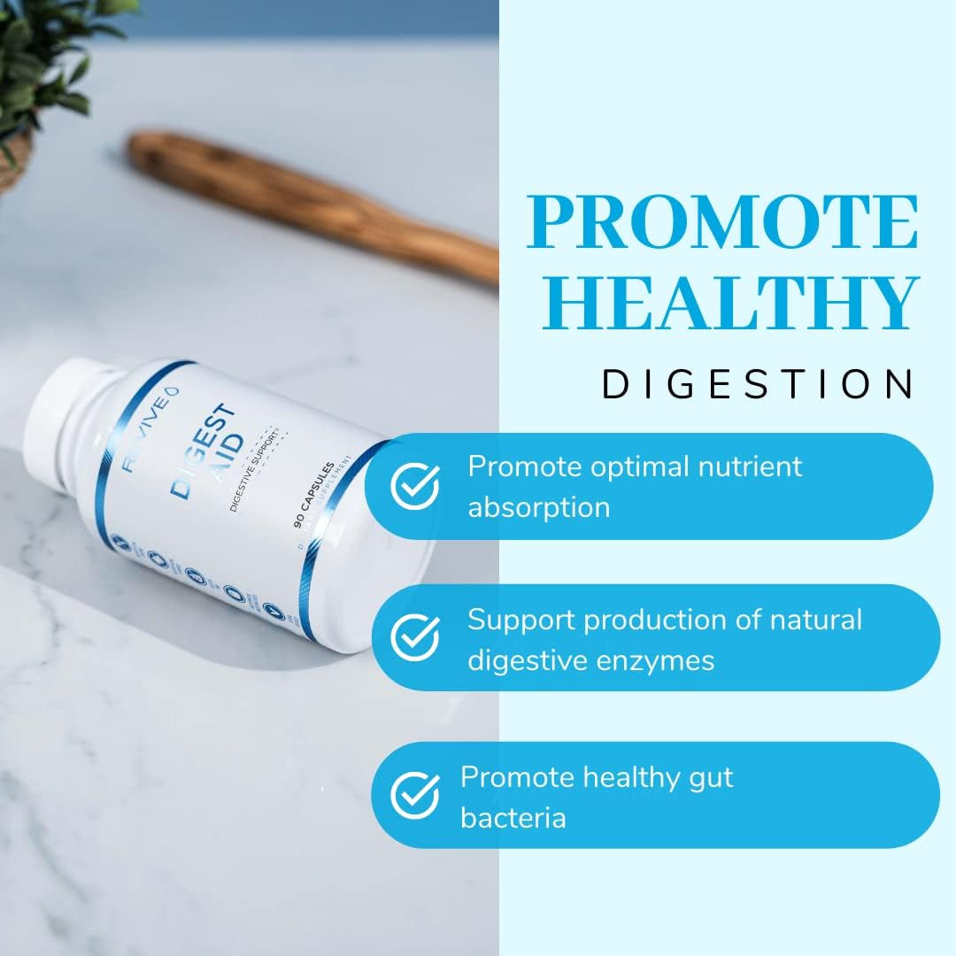 Revive MD | Digest Aid | Promotes the Digestion of Proteins, Fats, Starches & Fibers for Men and Women | 90 Capsules