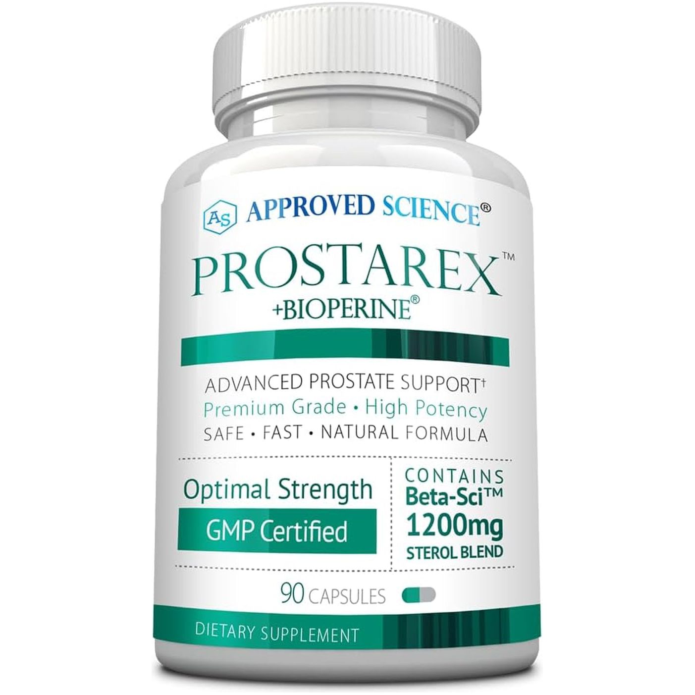 Approved Science Prostarex - Prostate Supplement - Saw Palmetto, 1200Mg Beta-Sitosterol, Bioperine - 90 Capsules