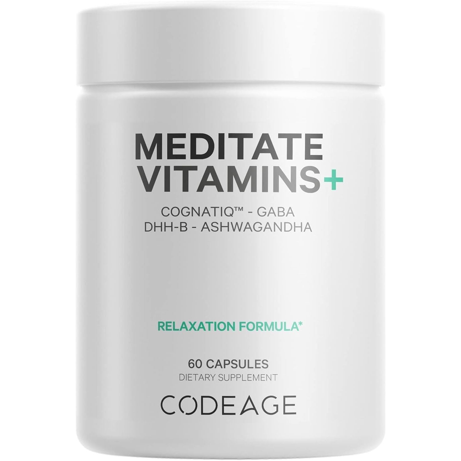 Codeage Meditate Vitamins+ Supplement - BDNF Brain Pills and Neuroprotein - 60 Capsules