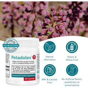 Migraine Relief - Patented Butterbur Root Extract, 75Mg for Migraines Solution Prevention